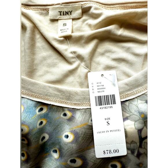 NWT Anthropologie Tiny Peacock Patchwork Side Tie Satin Front - Small - Picture 6 of 8